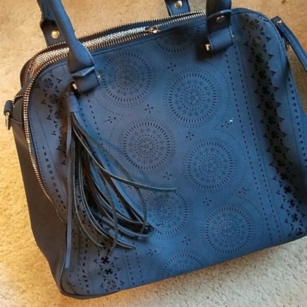 Navy blue handbag